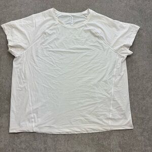 Athleta Ultimate Train Tee White Short Sleeve Athletic Top Women’s XL